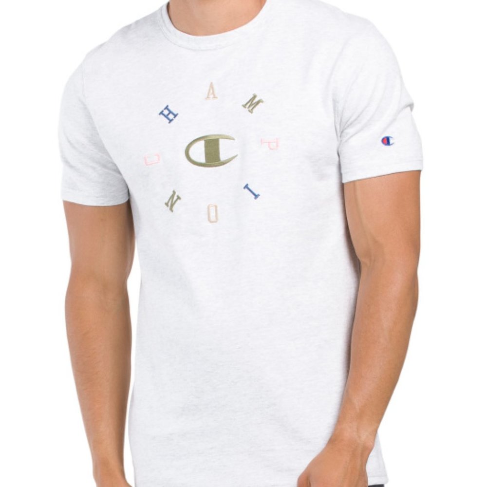 CHAMPION Circle Logo Heritage Tee 2XL Men's  Cotton / Polyester Embroidery